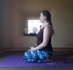 Vajra asana - good yoga pose for elevating back pain caused by meditation